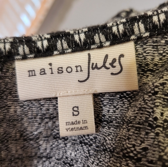 Maison Jules Black and White Pleated Dress - Picture 5 of 5